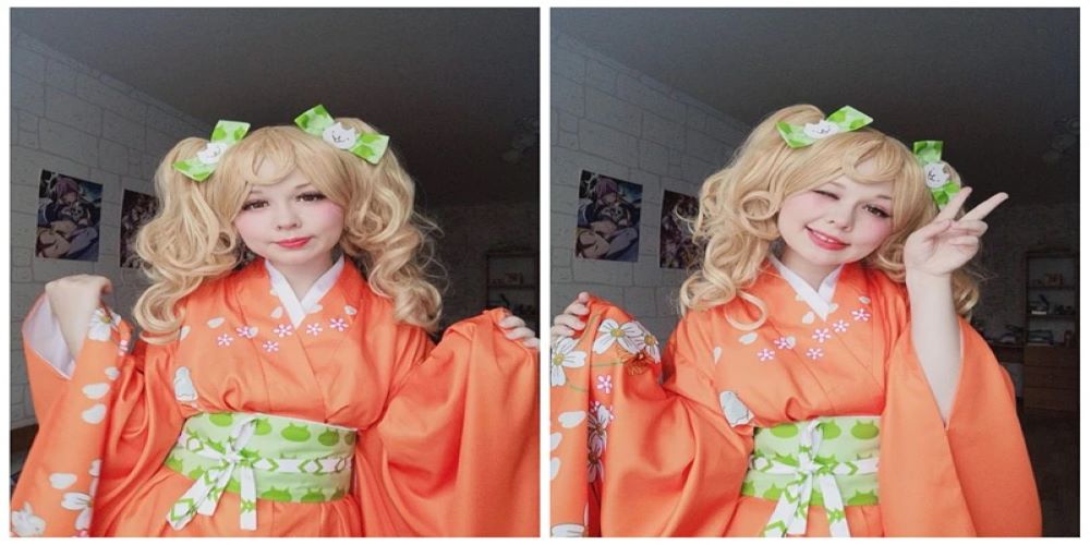 Anime Super Danganronpa 2 Hiyoko Saionji Kimono Cosplay Costumes